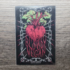 'Bloody Vegan' Vinyl Sticker