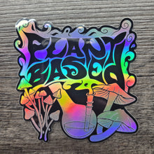 'Plant Based' Holographic Vinyl Sticker